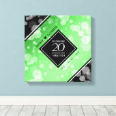 Elegant 20th Emerald Wedding Jubileum Canvas Afdruk (Insitu (Houten vloer))
