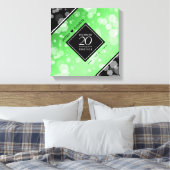 Elegant 20th Emerald Wedding Jubileum Canvas Afdruk (Insitu (Slaapkamer))