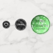 Elegant 20th Emerald Wedding Jubileum Confetti (Achterkanten)