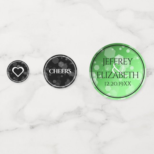 Elegant 20th Emerald Wedding Jubileum Confetti (Achterkanten)