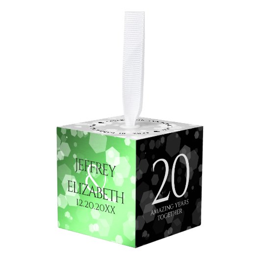 Elegant 20th Emerald Wedding Jubileum Decoratie (Voorkant hoekig)