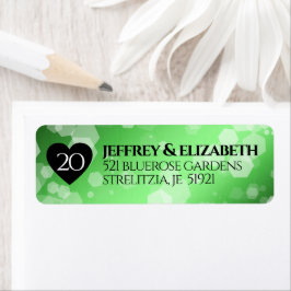 Elegant 20th Emerald Wedding Jubileum Etiket