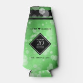 Elegant 20th Emerald Wedding Jubileum Flesjeskoeler (Voorkant)