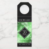 Elegant 20th Emerald Wedding Jubileum Flessenhanger (Achterkant)