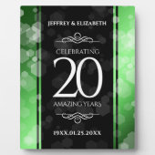 Elegant 20th Emerald Wedding Jubileum Fotoplaat (Voorkant)