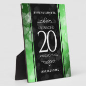 Elegant 20th Emerald Wedding Jubileum Fotoplaat (Zijkant)