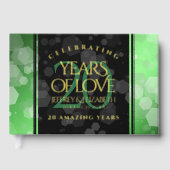 Elegant 20th Emerald Wedding Jubileum Gastenboek (Voorkant)