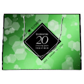 Elegant 20th Emerald Wedding Jubileum Groot Cadeauzakje (Voorkant)
