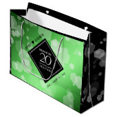 Elegant 20th Emerald Wedding Jubileum Groot Cadeauzakje (Voorkant Gekanteld)