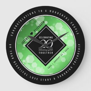 Elegant 20th Emerald Wedding Jubileum Grote Klok