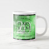 Elegant 20th Emerald Wedding Jubileum Grote Koffiekop (Rechts)