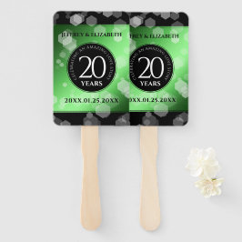 Elegant 20th Emerald Wedding Jubileum Handwaaier