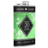 Elegant 20th Emerald Wedding Jubileum Heupfles (Rechts)