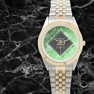 Elegant 20th Emerald Wedding Jubileum Horloge