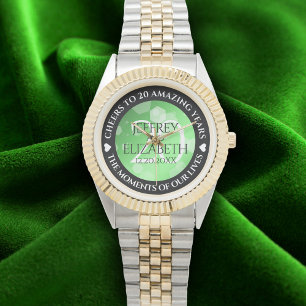 Elegant 20th Emerald Wedding Jubileum Horloge