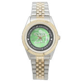 Elegant 20th Emerald Wedding Jubileum Horloge (Voorkant)