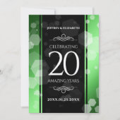 Elegant 20th Emerald Wedding Jubileum Kaart (Voorkant)