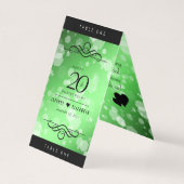 Elegant 20th Emerald Wedding Jubileum Kaart (Achterkant)