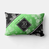 Elegant 20th Emerald Wedding Jubileum Kussen (Achterkant)