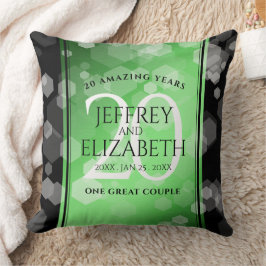 Elegant 20th Emerald Wedding Jubileum Kussen