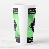 Elegant 20th Emerald Wedding Jubileum Latte Mok (Voorkant)