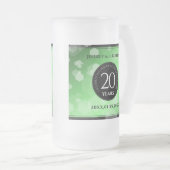 Elegant 20th Emerald Wedding Jubileum Matglas Bierpul (Voorkant rechts)