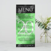 Elegant 20th Emerald Wedding Jubileum Menu (Staand voorkant)