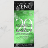 Elegant 20th Emerald Wedding Jubileum Menu (Voorkant)