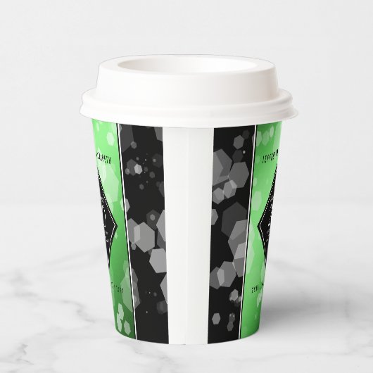 Elegant 20th Emerald Wedding Jubileum Papieren Bekers (Rechts)