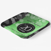 Elegant 20th Emerald Wedding Jubileum Papieren Bordje (Gebogen)