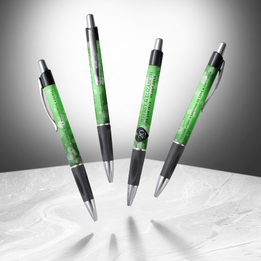 Elegant 20th Emerald Wedding Jubileum Pen