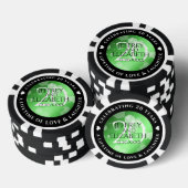 Elegant 20th Emerald Wedding Jubileum Poker Chips (Opstapeling)
