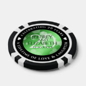 Elegant 20th Emerald Wedding Jubileum Poker Chips (Enkel)