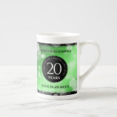 Elegant 20th Emerald Wedding Jubileum Porselein Kop (Rechts)