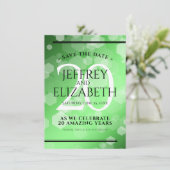 Elegant 20th Emerald Wedding Jubileum Save The Date (Staand voorkant)
