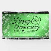 Elegant 20th Emerald Wedding Jubileum Spandoek (Horizontaal)
