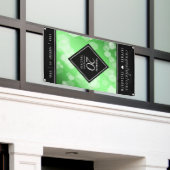 Elegant 20th Emerald Wedding Jubileum Spandoek (Buitenkant Gebouw)