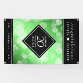 Elegant 20th Emerald Wedding Jubileum Spandoek (Horizontaal)