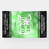 Elegant 20th Emerald Wedding Jubileum Spandoek (Horizontaal)