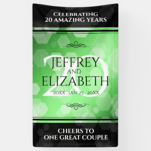 Elegant 20th Emerald Wedding Jubileum Spandoek