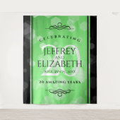 Elegant 20th Emerald Wedding Jubileum Wandkleed (Voorkant)