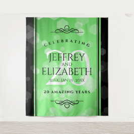 Elegant 20th Emerald Wedding Jubileum Wandkleed