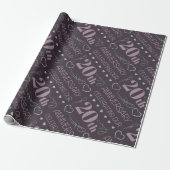 Elegant 20th Wedding Jubileum Lavender Cadeaupapier (Uitgerold)