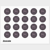 Elegant 20th Wedding Jubileum Lavender Ronde Sticker (Vel)