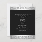 Elegant 21e verjaardag Silver Black Kaart (Achterkant)