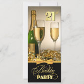 Elegant 21e verjaardag Uitnodigingen (Voorkant)
