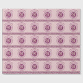 Elegant 21st Birthday Rose Gold Glitter & Stripes Cadeaupapier (Vlak)