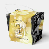 Elegant 21st Brass Wedding Jubileum Bedankdoosjes (Achterkant)