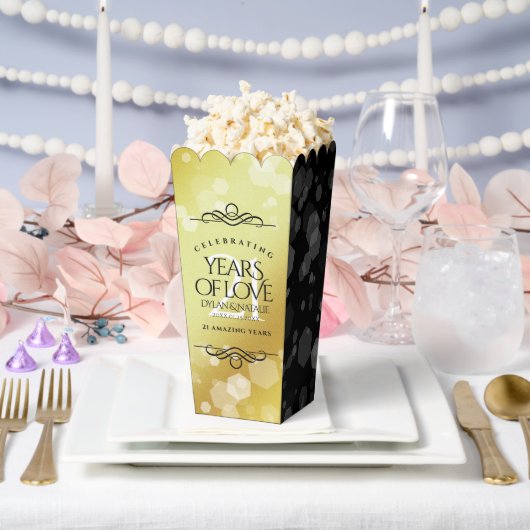 Elegant 21st Brass Wedding Jubileum Celebration Bedankdoosjes (Huwelijk)