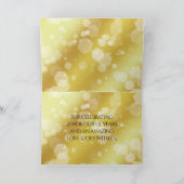 Elegant 21st Brass Wedding Jubileum Celebration Bedankkaart (Binnen)